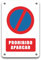 ITALMI Cartel Prohibido Aparcar | 15 x 20 cm | Placa PVC Resistente con 4 Agujeros | Para Interior y Exterior | Fácil de Colocar y Limpiar.