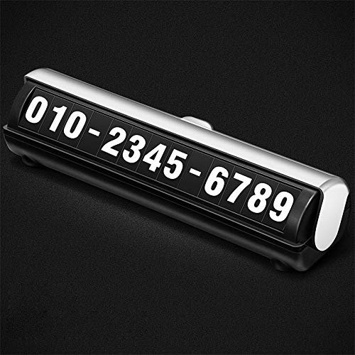 MQPALZKD Plaque d'immatriculation de stationnement Lumineuse numéro caché Carte Mobile 3D temporaire plaques créatives rotatives automatiques Accessoires de de Voiture