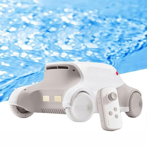 JXYQ Robot aspirapolvere per Piscina Senza Fili con Telecomando, aspirapolvere Automatico per Piscina, Macchina di aspirazione per Piscina, Durata 4 Ore e 150 m², Pendenza di 15°, per Piscine