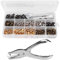 Kit de pince à rivet à double face 240 Ensembles de pinces pressantes à main professionnelles avec outil d'installation pour les ceintures Vestes sac à dos artisanat en cuir