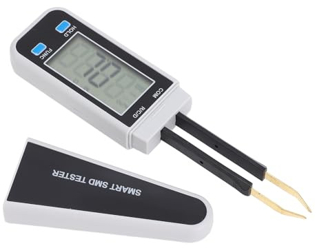 Garosa Intelligente SMD-Tester-Testpinzette für Elektronische Komponenten mit LCD-Bildschirm für Kapazitäts-, Induktivitäts- und Widerstandswert-Diodentests