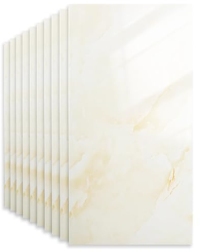 ANEELV 10 adesivi per piastrelle da cucina e mobili da bagno, impermeabili, 60 x 30 cm, motivo roccia Jinsha