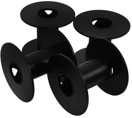 DIYEAH 4pcs Plastic Wire Reel Spool Part Replacement with Compact Design for Storing Wires and Fishing Lines, Portable Empty Cable Drum Suitable for Home and Laboratory Use