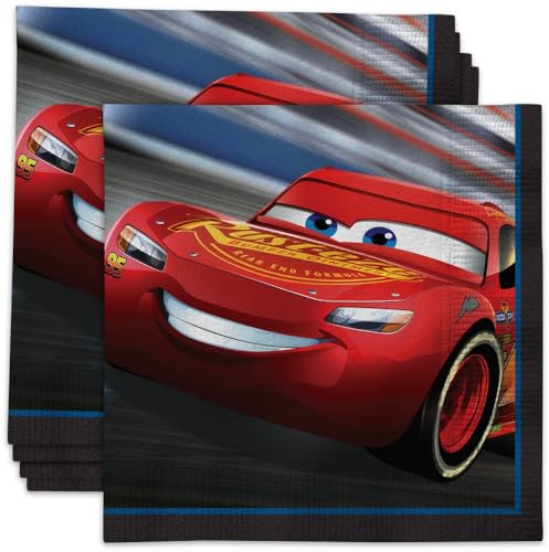 Disney Cars III Beverage Napkins [16 Napkins]