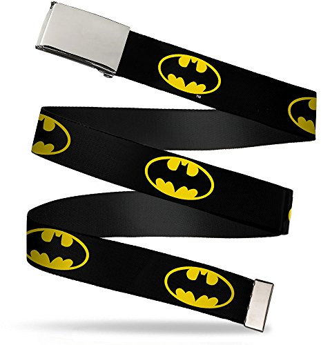 Buckle-Down Herren Web Belt Batman 1.25 Grtel, Mehrfarbig, 3 cm Breit-Passt Oben-107 cm Pant Größe
