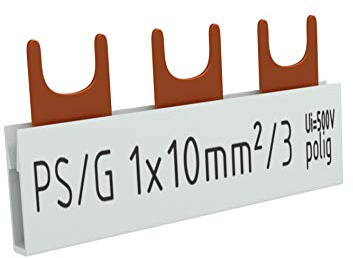 Doktorvolt Phasenschiene Stromschiene Sammelschiene 1P Gabel 3 Polig 10 mm2 PS/G 63A DV 9047 Kammschiene Schiene