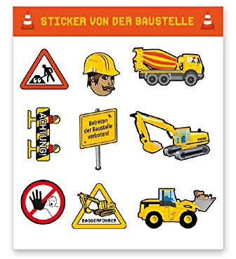 Baustelle Sticker Bogen