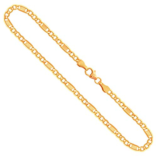 EDELIND 585 Gold Kette Herren 3.5 mm Länge 60cm Fantasiekette Gelbgold Halskette Goldkette Echtgold Stempel inkl Schmuck Geschenk Box Made in Germany