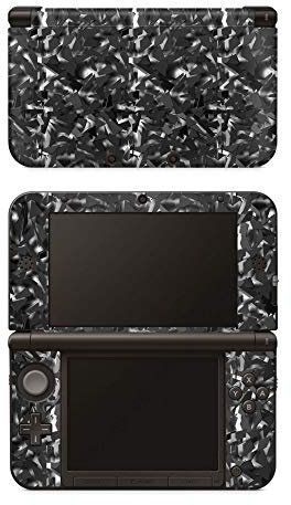 Skins4u Aufkleber Design Schutzfolie Vinyl Skin kompatibel mit Nintendo New 3DS XL Shattered Black Grey