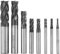 Fraise en Carbure, 8Pcs Fraises en Bout en Carbure de Acier Tungstène 2-12mm 4 Flûtes Fraises CNC pour Aluminium Cuivre Acier au Carbone Acier Inoxydable Acier Allié