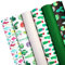 David Accessories 6 Stück 20 cm x 34 cm bedruckte Kunstleder-Stoff-Bögen inklusive 2 Arten von Lederstoff für DIY Schleifen Ohrringe Basteln cactus