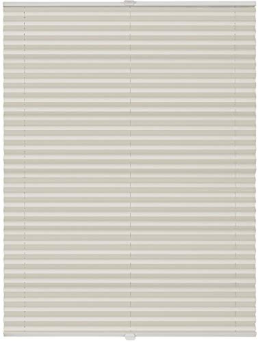 ondeco Plissee ohne Bohren mit Klemmträger, Sonnenschutz für Fenster innen, Jalousien Fenster ohne Bohren Blickdicht, Faltrollo Sichtschutz für Tür Fensterrahmen, Rollo Vanille 80x130 cm