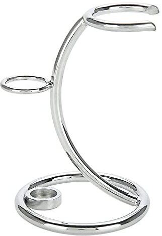 Lushyp Rasierpinsel Ständer Halter, Silber Rasiermesser Und Pinsel Ständer, RasierPinselständer, Tragbarer Rasiermesser Und Pinsel Stnder, Edelstahl Rasierständer für Männer