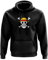 SMARTYPANTS One Piece Skull Hoodie Pullover - Manga Anime Japanese Popular TV Show Monkey Luffy Rubber Pirates King Devil Fruit Straw Hat (XL, Black Prime)