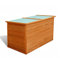 Leepesx Coffre de Rangement Extérieur Bois Boîte de Rangement de Jardin 126 x 72 x 72 cm Bois
