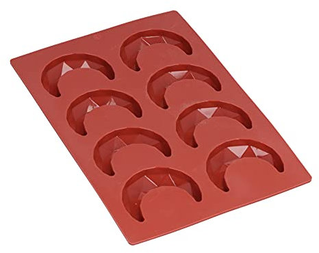 Moule à Fondant,Moule à Fondant en Silicone en Forme de Lune à 8 Trous, Moule à Fondant en Silicone pour gâteau au Chocolat en 3 Dimensions, Moule en Silicone pour décoration de gâteau Bricolage,