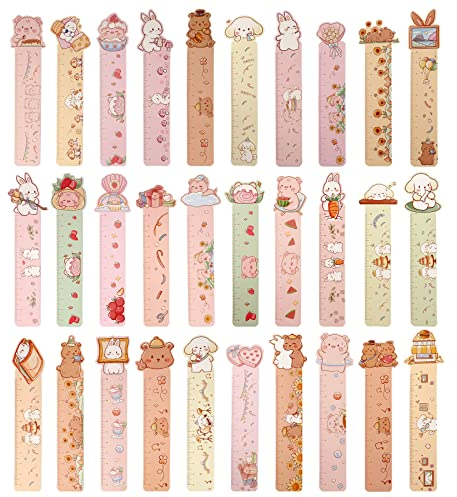 MWOOT 30 PCS Bookmark Paper, Niedliche Tier Bücher Lesezeichen Papier Set, Book Mark for Reading Lesen Belohnung, Lese Zeichen für Mädchen Kinder Studenten, Schöne Seiten Klammer Lesezeichen