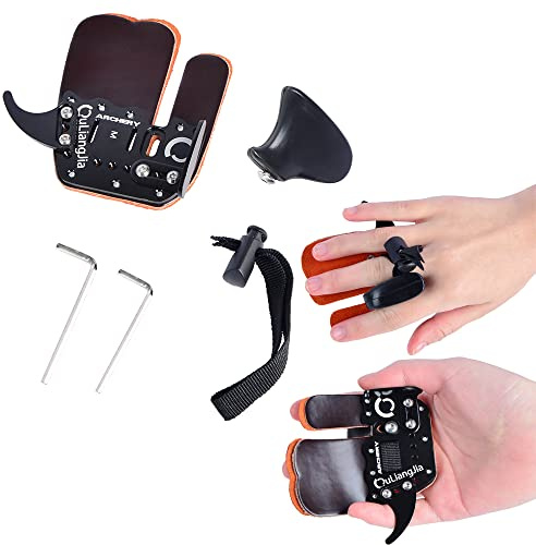 wolfman Bogenschießen Finger Tab Finger Schutz S/M/L Leder Finger Protector Handschuhe für Bogen Finger Protector Jagd Tradition Bogen Recurve Bogen