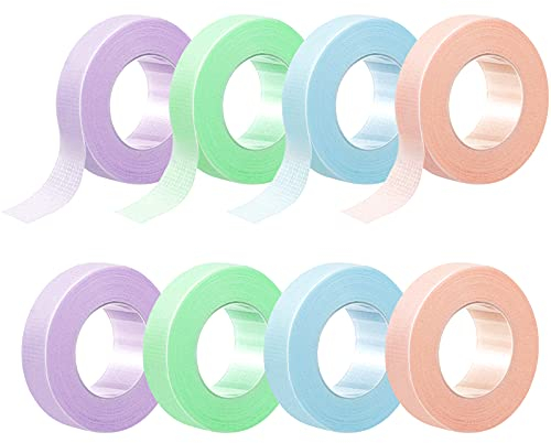 8 Rollen Wimpern Tape für Wimpernverlängerung Band, Wimpern Isolations Klebeband, Atmungsaktive Wimpernverlängerungsbänder, Wimpernband für Wimpern Lash Extension Wimpernverlängerung Zubehör