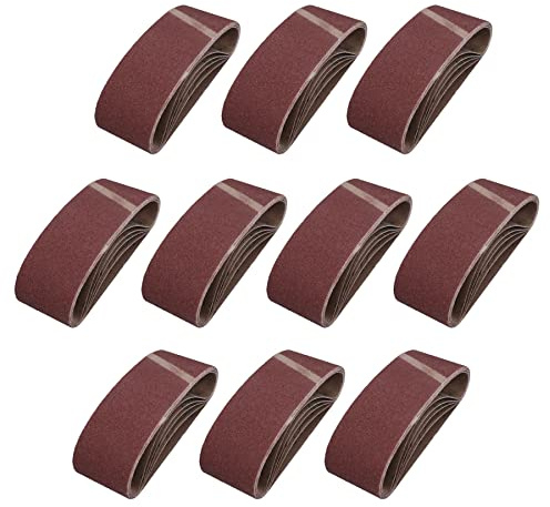 75mm x 457mm 40 Grit Coarse Abrasive Sanding Belt Sander Discs 50 Pack