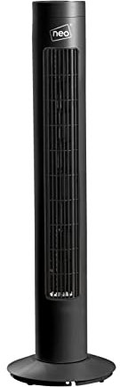 Neo Aroma Infusion Standing Quiet Oscillating Floor Bladeless Quiet Cooling 3 Speed Fan (29 Inch Black)