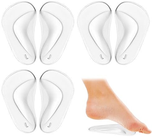 Sibba 3 Paia Di Solette Ortopediche In Gel Per Supporto Plantare Plantare In Silicone Per Fascite Plantare Supporto Per Arco Plantare Per Arco Inserti In Gel Per Tallone Alto