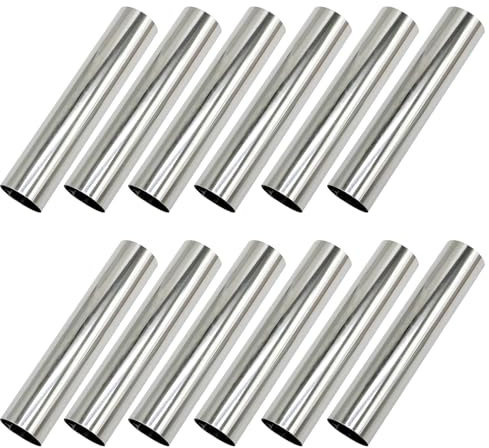 12 Stück Edelstahl Big Screw Croissant Form Cannoli Formen Form Tubes, Antihaft Creme Horn Kegel, Creme Roll Mold Gebäck Backform für Weihnachten Jahrestag freistehendes Gebäck