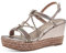 MARCO TOZZI Damen Sandalen mit Keilabsatz Glitzer Vegan, Mehrfarbig (Rose Met Comb), 40 EU