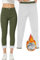 Yehopere Jeans da donna invernali foderati in pile slim fit caldo skinny vita alta denim jeans, Verde militare 02, L