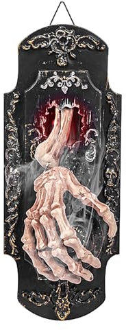 awakentti Halloween-Dekorationen mit animiertem, beleuchtetem Skelett-Hand und dämonischen Geräuschen, perfektes Trick-or-Treat-Event-Zubehör, für Spukhaus, Bars, Clubs