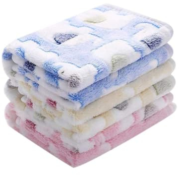 MEMOFYND 3 coperte per animali domestici, lavabile, per cani e gatti di taglia media (rosa, blu, giallo)