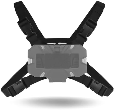 Let Me Be FoldPanel Harness Navigation Board Chest Rig for Plate Carrier Phone Mount Molle Holder,Lightweight Outdoor Hiking Fishing Cycling Tactical Chest Vest Phone Carrier Accessories(Black)