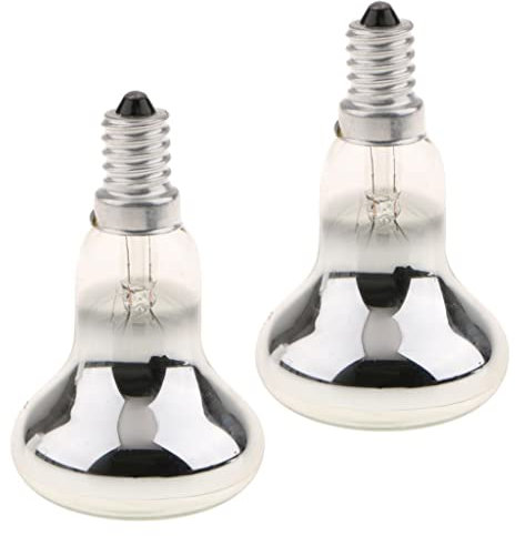 Tiuimk 2-Piece R50 Reflector Tungsten Filament Spotlight Bulb Lamp SES E14 40W