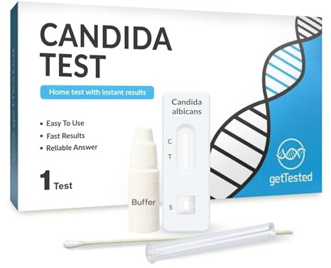 GetTested Kit per Test Candida a Casa - Kit per Test Rapido del Mughetto per Donne, Tampone Vaginale Candida Albicans Auto-Test, Risultati Rapidi e Accurati