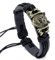 Wolf-Armband für Männer, Punk-Wolf-Armband für Jungen, Wolf geflochtenes Armband verstellbar, Nordischer Wikinger Wolf Armreif, Wolfskopf-Manschettenarmband, Wolf-Tier-Schmuck