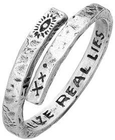 HG HAZE & GLORY Ring Herren 925 Silber Schmuck Männer | Silberring oxidiert Cool Twisted Eye