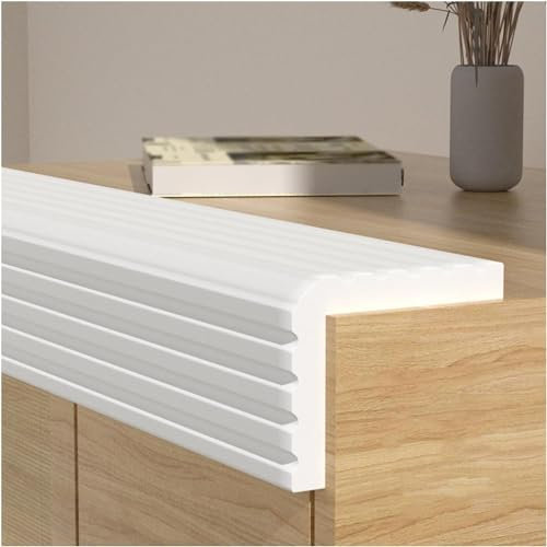 ELzEy Türkantenschutz Garage Garagenwandschutz, Möbelkanten- und Eckenschutz, Garagen-Parkstoßstangen für Parkplätze, Garagen und Lagerhallen(White-b,2m)