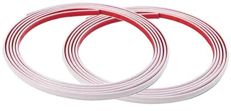 10M(5M*2 Rolls) White Flexible Moulding Trim,Self-Adhesive Decorative Edging Strip for Tile, Wall, Mirror, Ceiling, Floor, Panel, Cabinet,Peel and Stick PVC Mirrior Frame Trim,8MM