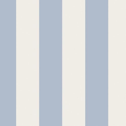 Graham & Brown Cath Kidston Canopy Stripe Blue Wallpaper | Paste the Wall Application | Blue Floral | Eco-Friendly