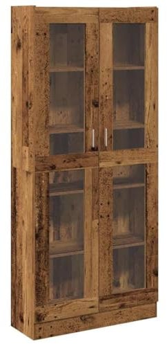 vidaXL Highboard Altholz-Optik 82,5x30,5x185 cm Holzwerkstoff, Sideboard, Beistellschrank, Aufbewahrungsschrank, Schrank, Lagerschrank, Hochschrank