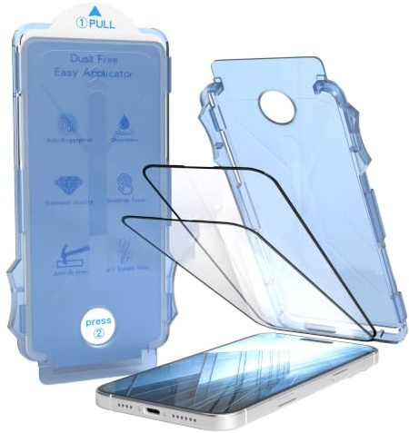EAZY CASE - 2x Display Schutzglas kompatibel mit iPhone 16 Plus für iPhone 16 Plus Displayschutz Ultra Klar Schutz Glas Folie mit Installationshilfe Blasenfrei Transparent