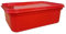 Food Storage Container with Lid, 2 Litre, Red, Food Grade Polypropylene, Pack of 10
