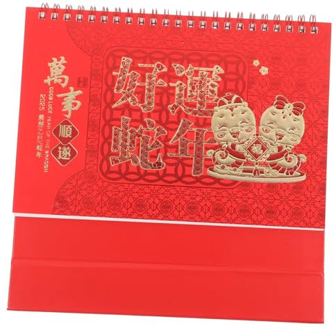 HOODANCOS Tischkalender Für Schreibtisch Inspiriertes Design Für Jahr Der Schlange Dekorativer Und Funktionaler Planer Robustes Für Zuhause Und Büro