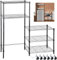 Threehoney Mini Fridge Shelf Stand with Metal Storage 3 Shelf Add on Standard for Dorm Microwave Stand Over Mini Fridge Storage Adjustable Height Organizer for College Rooms Kitchen