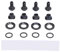 16PCS Road Bike C Brake Clamp Screw Kit Alloy Lightweight C Brake Clamp Screw Bolt Set Compatible with R8000 UT6800 DA9000 (Black)
