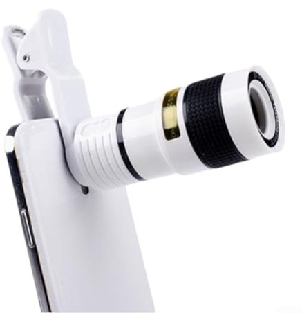 Smartphone Objektiv Set für kreative Fotografie Makro und Weitwinkelobjektive zur Inspiration Ihrer Aufnahmen (Weiß)