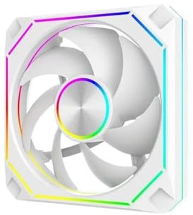 Ventola for case del computer TF-120, ventola di raffreddamento ARGB da 12 cm e 12 V(3 PC,White REGULAR)