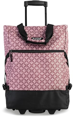 Punta® Einkaufstrolley Altrosa (33 L) - Stabiler Einkaufswagen für müheloses Einkaufen mit leise laufenden Skater-Rollen - Perfekt als Shopper und Weekender - Einkaufstrolley klappbar