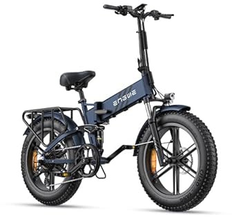 ENGWE ENGINE Pro 2.0 Bicicletta Elettrica Pieghevole 20x4.0 Fat Tire, Batteria 768Wh 16Ah fino a 110KM, Sensore di Coppia, Sospensione Completa, 8 Velocità per Città e Fuoristrada