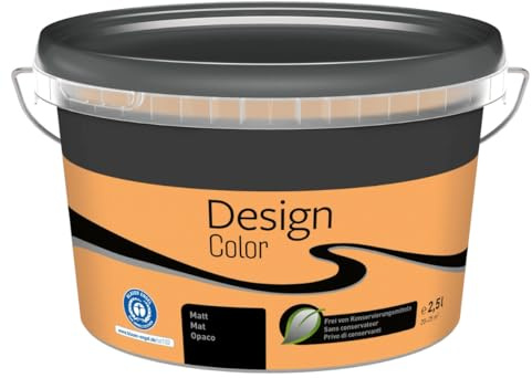 TMPpro Premium Wandfarbe Innen 2,5 L – Design Color – Hochdeckend & Abwaschbar – moderne Farben (Melone)
